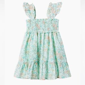 Janie and Jack Emily Smocked Sundress with matching bow and cardigan, 5